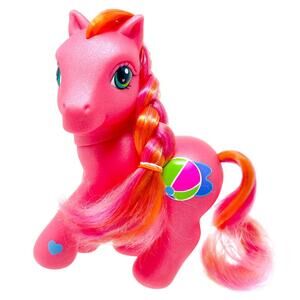 My Little Pony Sweet Summertime G3 2002 MLP Vintage Beach Ball Cutie Mark Pink